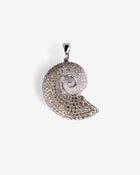 Diamond Snail Pendant Diamonds White to Brown White Gold