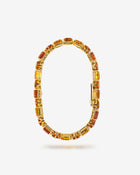 Two-Row Bracelet Mandarin Garnet & Citrine Yellow Gold
