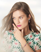 Harlequin Bracelet Tourmaline Peridot & Topaz Yellow Gold