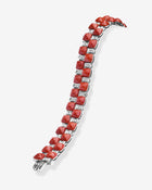 Coral Bracelet Diamonds Platinum