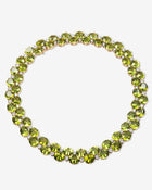 Peridot Necklace Oval Peridots & Diamonds Yellow White Gold