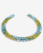 Coloured Gem Necklace Tourmaline Peridot Topaz Yellow Gold