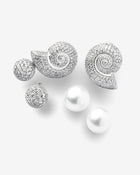 Diamond Bead Drop Pendant White Gold