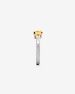 Ring Fancy Yellow Diamond Platinum