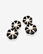 Blossom Ear Clips Ebony Mammoth White Gold
