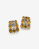 Ear Clips Zircon & Diamonds White Gold