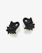 Acanthus Ear Clips Ebony Yellow Gold
