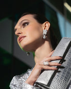 Acanthus Ear Clips Diamonds White Gold