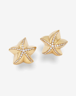 Handgefertigter Seestern-Clip aus der Strandgut-Kolektion aus 750 Gelbgold mit Brillanten von Fochtmann Juwelier auf der Maximilianstraße in München.
