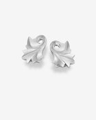 Acanthus Ear Clips White Gold