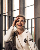 Acanthus Ear Clips White Gold