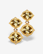 Drop Earrings Zircon & Yellow Diamonds Yellow Gold