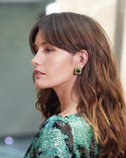 Ear Clips Green Tourmaline Tsavorite & Diamonds Rose Gold