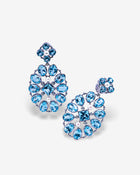 Earrings Topaz Diamonds & Cultured Pearls White Gold