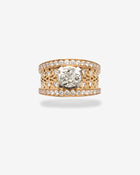 Callas Ring Diamond Platinum Yellow Gold