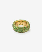 Band Ring Pavé Peridot Yellow Gold