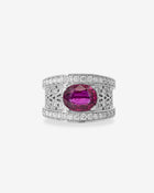 Callas Ring Ruby & Diamonds White Gold