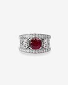 Callas Ring Ruby & Diamonds White Gold