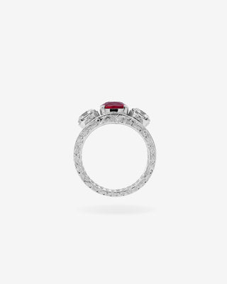Callas Ring Ruby & Diamonds White Gold