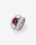 Callas Ring Ruby & Diamonds White Gold