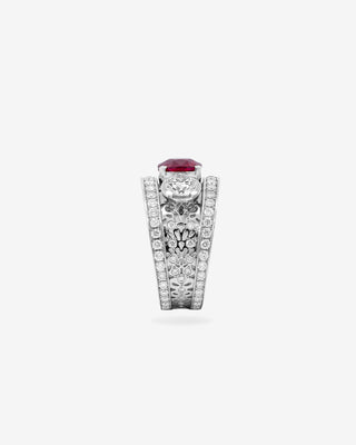 Callas Ring Ruby & Diamonds White Gold