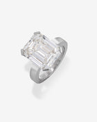 Diamond Ring Emerald-cut Platinum