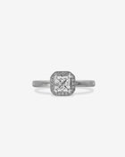 Ring Radiant Diamond Platinum