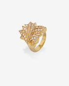 Acanthus Ring Diamonds Yellow Gold