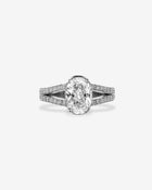 Solitaire Ring Oval Diamond Platinum