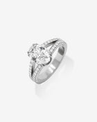 Solitaire Ring Oval Diamond Platinum