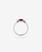 Ring Ruby & Diamonds White Gold