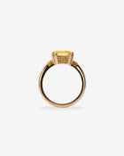 Solitaire Ring Fancy Yellow Diamond Rose Gold