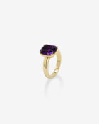 Harlequin Ring Amethyst Yellow Gold