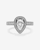 Solitaire Ring Pear-Shaped Diamond Platinum