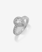 Solitaire Ring Pear-Shaped Diamond Platinum