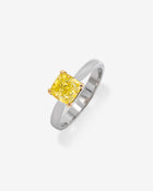 Ring Fancy Yellow Diamond Platinum