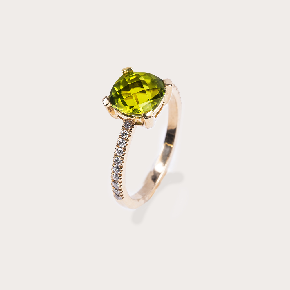 Peridot-Ring RI0259 - Vorschau 2 - Perfekter Schmuck Von Fochtmann Goldschmiede Und Juwelier In München